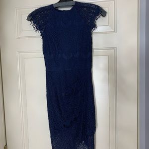 Hello Molly navy blue lace dress